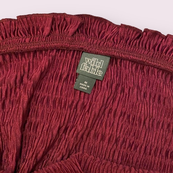 Wild Fable | Women’s |  Velvet Burgundy Top | Size: Medium - Picture 4 of 5